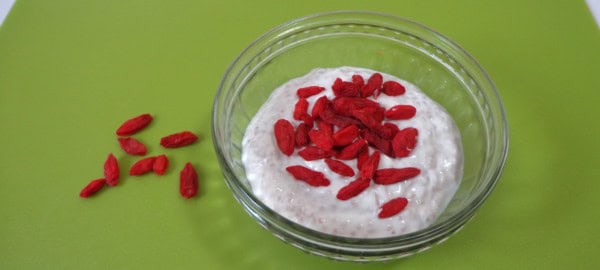 Chia Pudding mit Goji Beeren