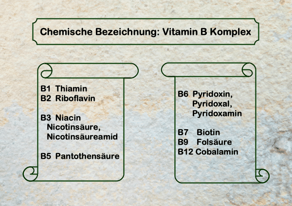B Vitamine chemische Bezeichnungen
