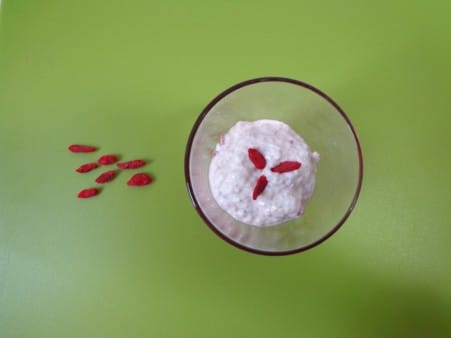 Chia Pudding mit Goji Beeren